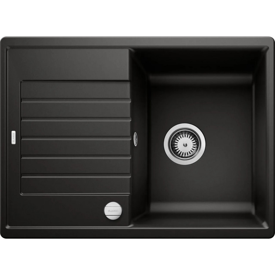 Blanco Zia 45 S Compact zlewozmywak wbudowany Silgranit PuraDur Czarny odwracalny, korek auto.