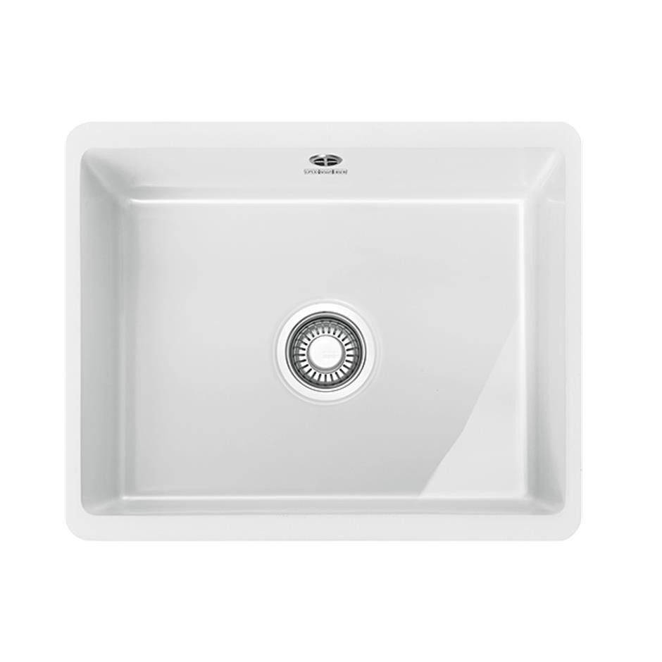 Franke Kubus KBK 110-50 Zlewozmywak do podbudowy 1-komorowy 50,5x38,5 cm Fraceram biały polarny