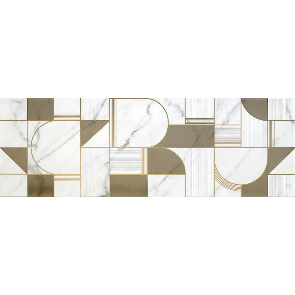 Marazzi Allmarble Wall Golden White Satin Decoro Club 40x120