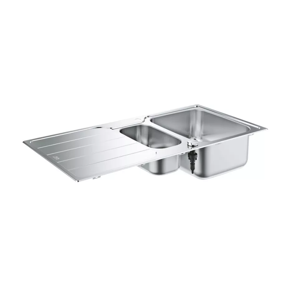 Grohe K500 zlewozmywak 1,5 komorowy odwracalny 100 x 50 cm ze stali szlachetnej