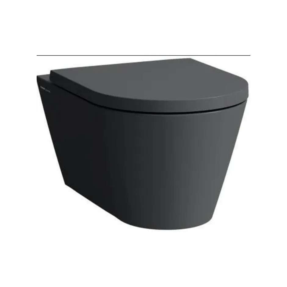 Kartell by LAUFEN KOLOR GRAFITOWY MATOWY Miska podwieszana rimless wc 370 x 545 mmzgodna z systemem spłukiwania 3/4,5 l.pełne szkliwienie powierzchni mających kontakt z wodąbez kołnierza spłukującego W komplecie:- zestaw montażowy LAUFEN EasyFit M12 89282