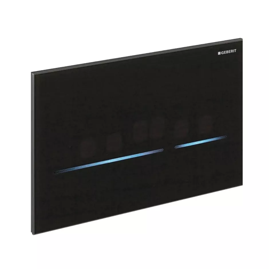 Geberit Elektroniczny zestaw uruchamiający WC Sigma80, 12cm, szkło czarne