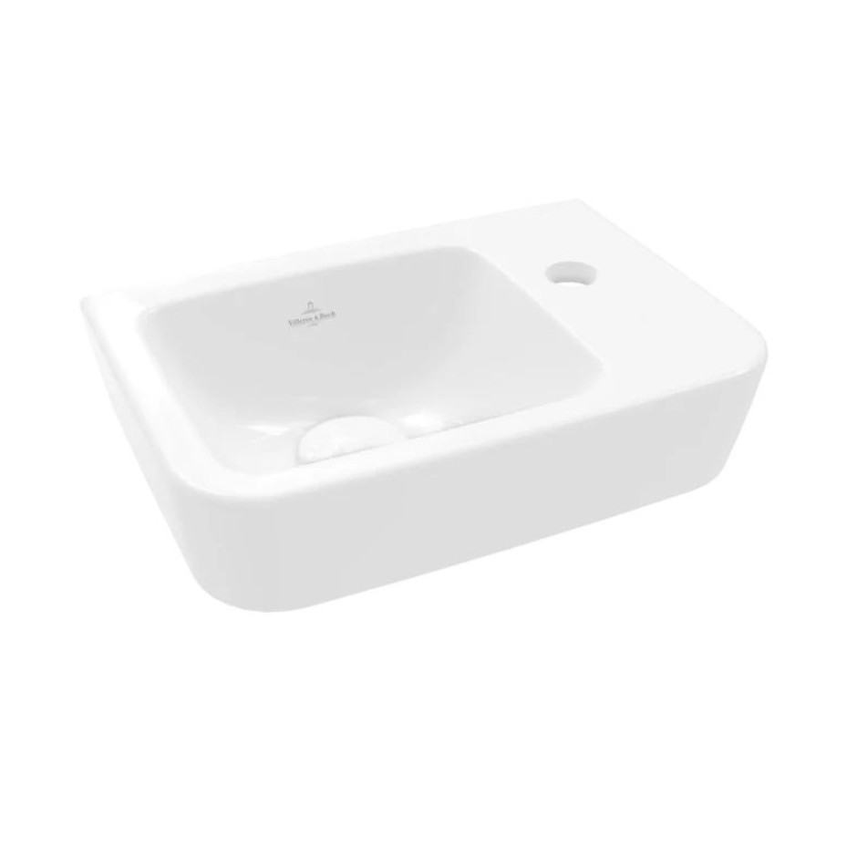 Villeroy & Boch O.novo Umywalka mała 1/o bez prze. 360 x 250 mm Weiss Alpin AntiBac CeramicPlus