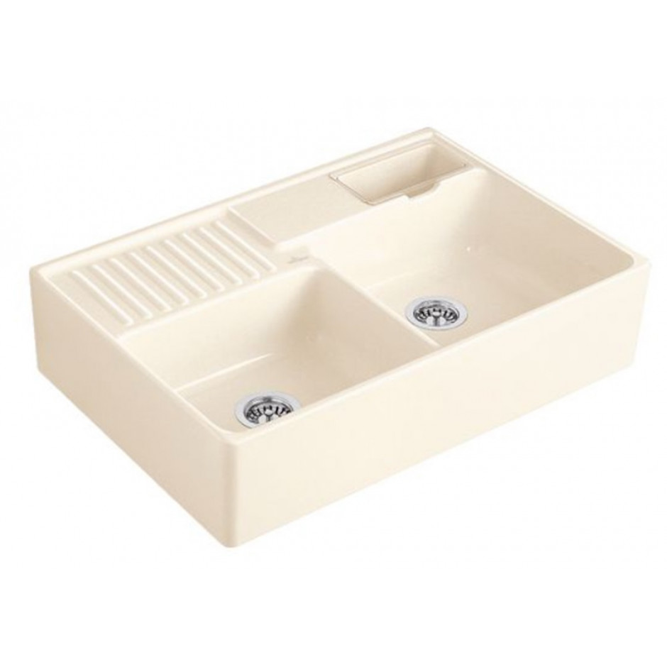 Villeroy & Boch zlewozmywak dwukomorowy 895 x 630 x 220 mm Crema CeramicPlus