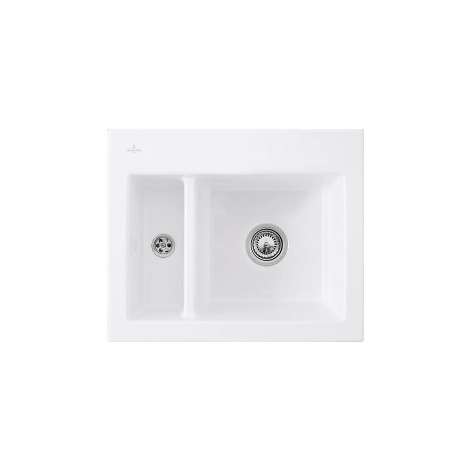 Villeroy & Boch Subway 60 XM zlewozmywak wbudowany 620 x 510 x 225 mm Stone White CeramicPlus