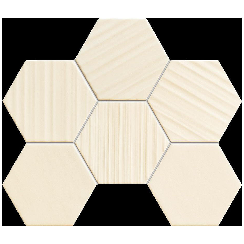 Tubądzin Mozaika ścienna Horizon hex ivory 28,9x22,1 Gat.1