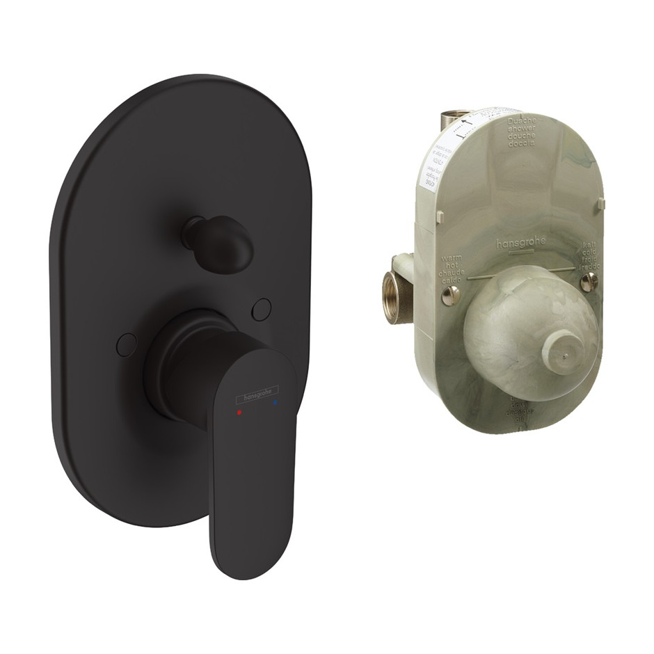 Hansgrohe Vernis Blend kpl bateria wannowa podtynk Czarny Matowy