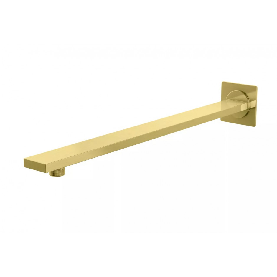 Kohlman Ramię ścienne do deszczownicy kwadratowe złoto szczotkowane  - 38 cm
