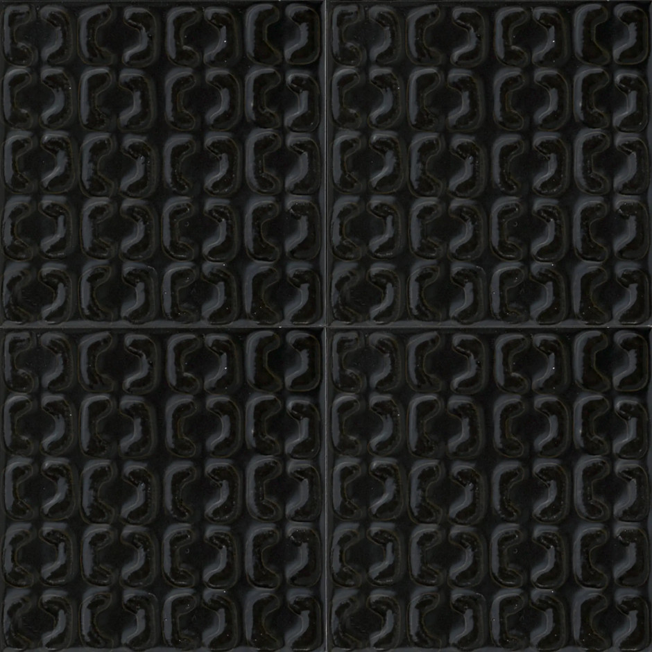 Marazzi Memoria Nero Struttura Stamp 15x15