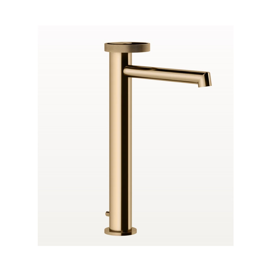 Gessi Anello High version basin mixer , long spout, flexible connections, with waste