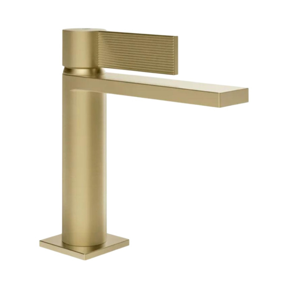 Gessi Anello Bateria umywalkowa wysoka długa wylewka bez odpływu Brass Brushed PVD