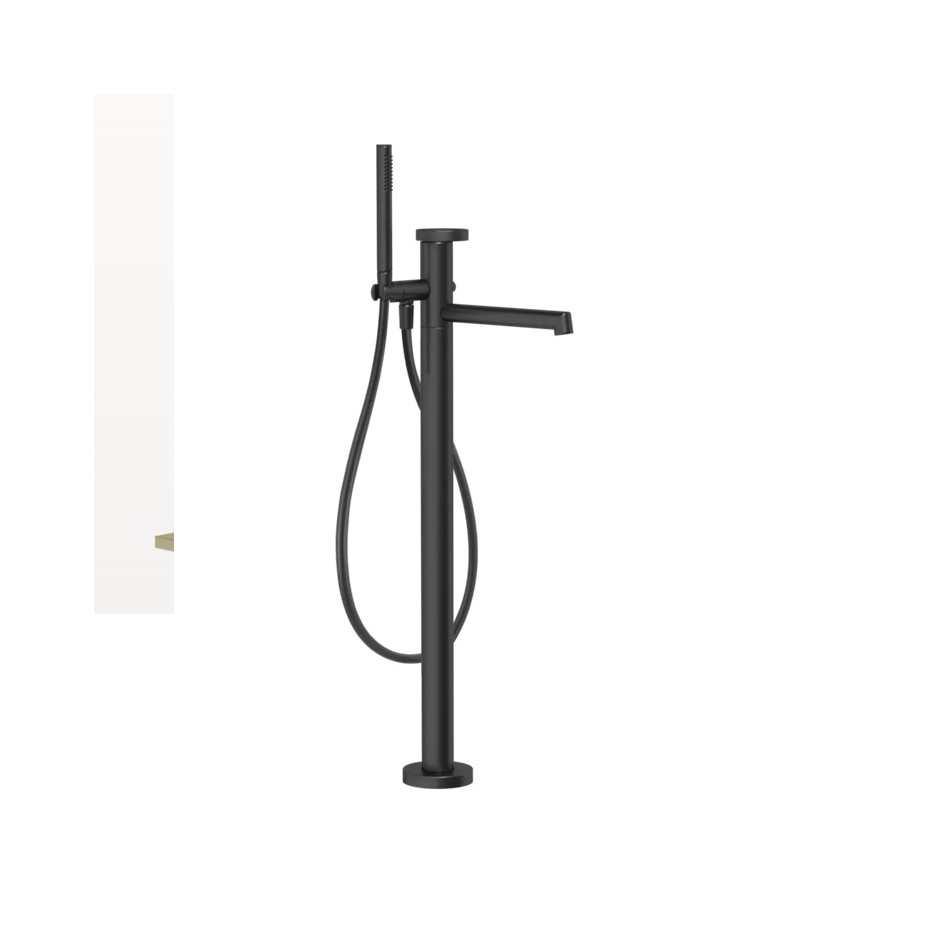 Gessi Anello bateria wannowa wolnostojąca z automat przełącznik Matte Black