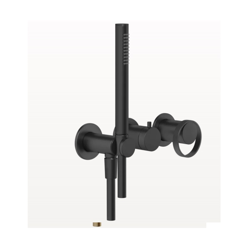 Gessi Anello bateria podtynkowa prysznicowa dwudrożna przełącznik haka na słuchawkę prysznicową Matte Black