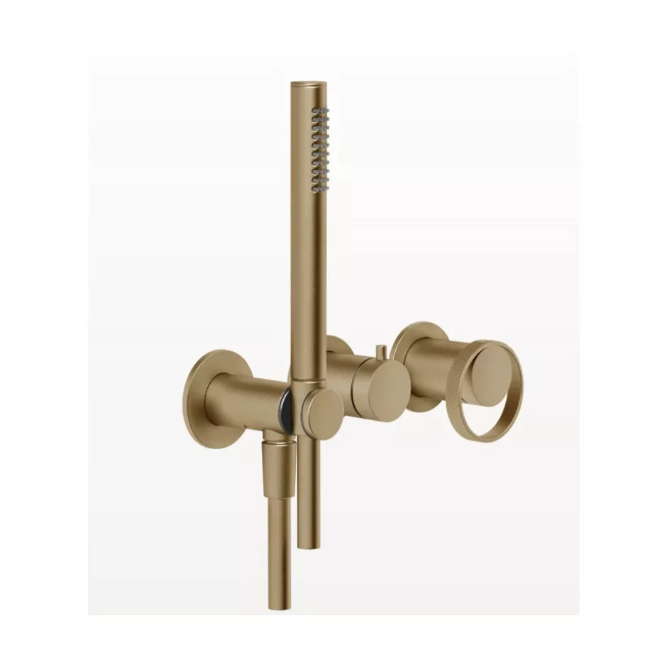 Gessi Anello bateria podtynkowa prysznicowa dwudrożna przełącznik haka na słuchawkę prysznicową Warm Bronze Br. PVD