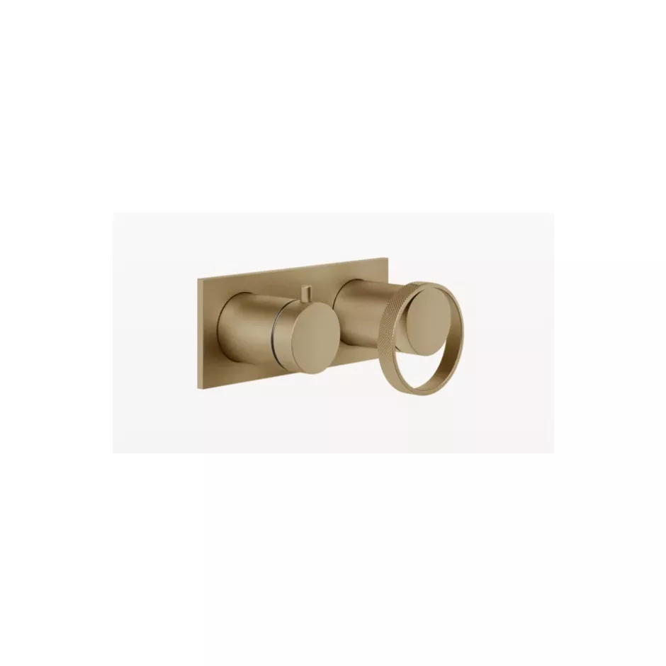 Gessi Anello bateria podtynkowa ściennej dwudrożnej przełącznik wanna/natrysk Brass Brushed PVD