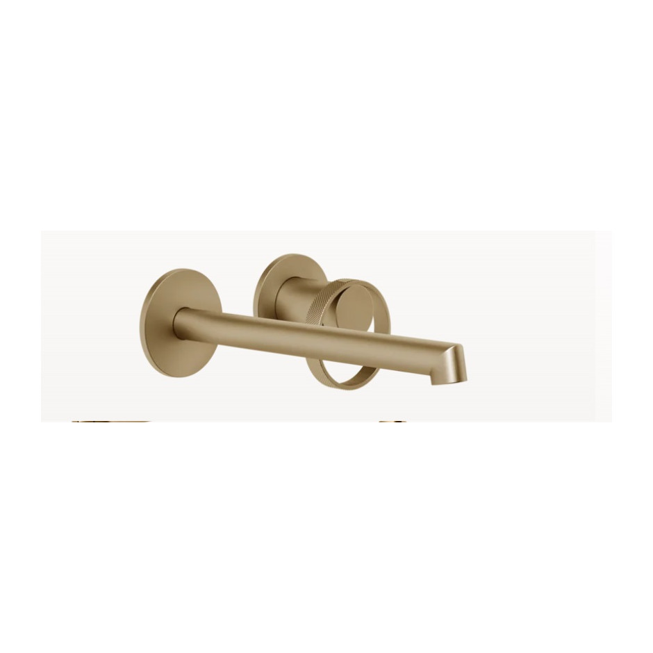 Gessi Anello bateria podtynkowa umywalkowa ścienna długa wylewka bez odpływu Warm Bronze Br. PVD