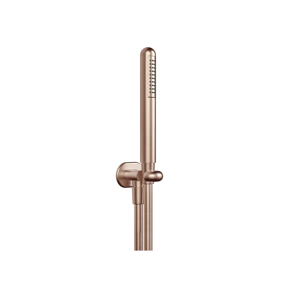 Gessi Zestaw natryskowy z odpływem wody wężem elastycznym 1,50 m i słuchawką anticalc Copper Brushed GHRC