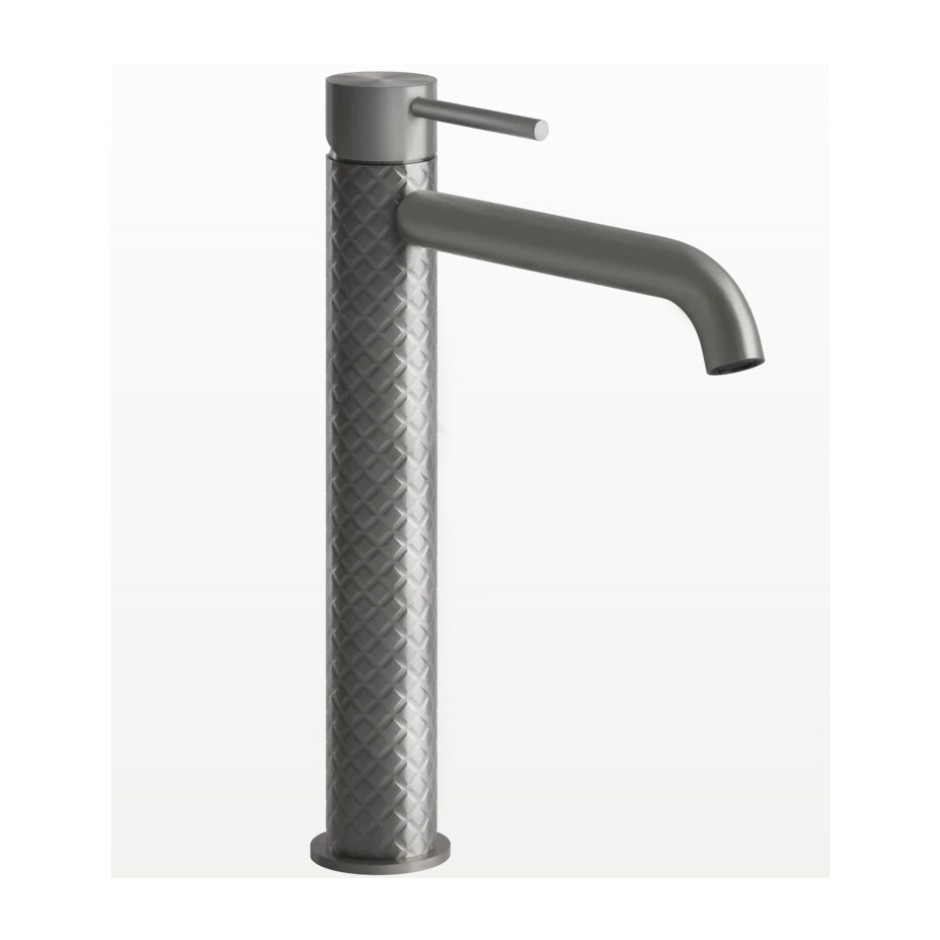 Gessi 316 Intreccio Bateria umywalkowa wysoka długa wylewka bez odpływu Steel Brushed