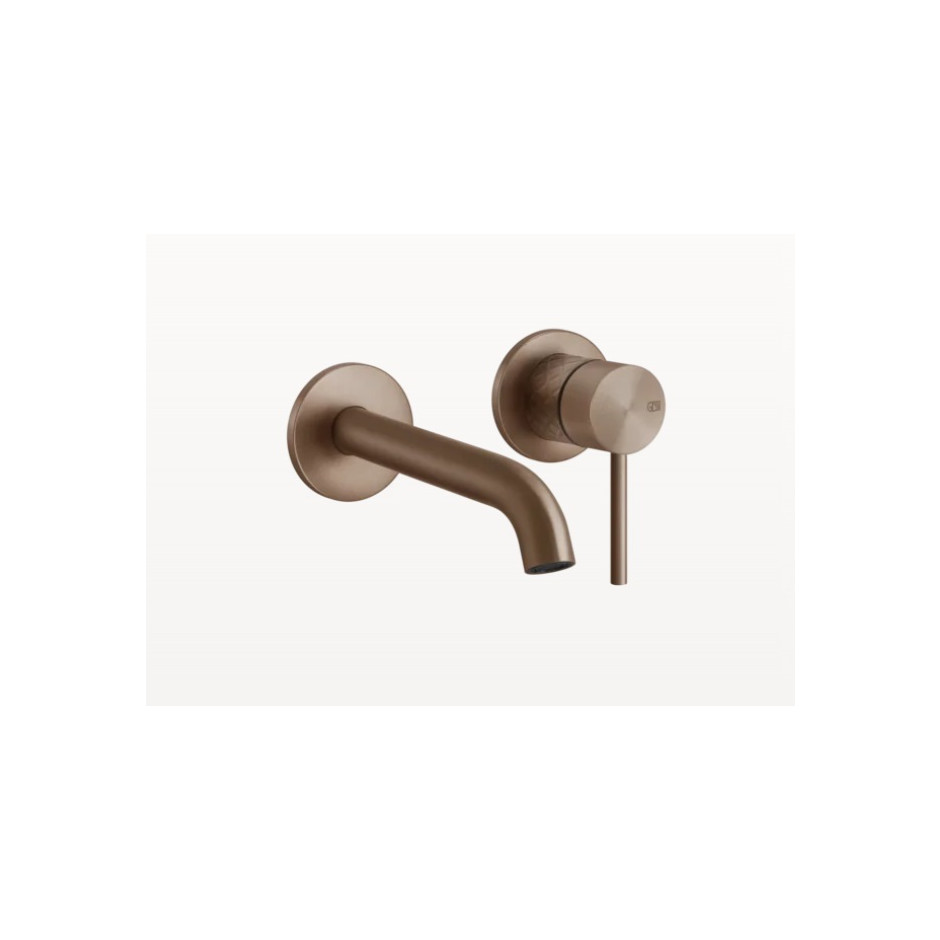 Gessi 316 Intreccio bateria podtynkowa umywalkowa ścienna długa wylewka bez odpływu Copper Brushed PVD