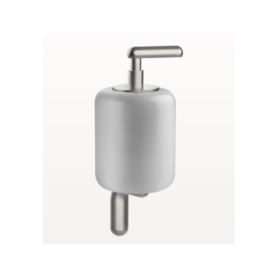 Gessi Goccia Accessories Dozownik mydła w płynie ścienny biały Chrome Brushed