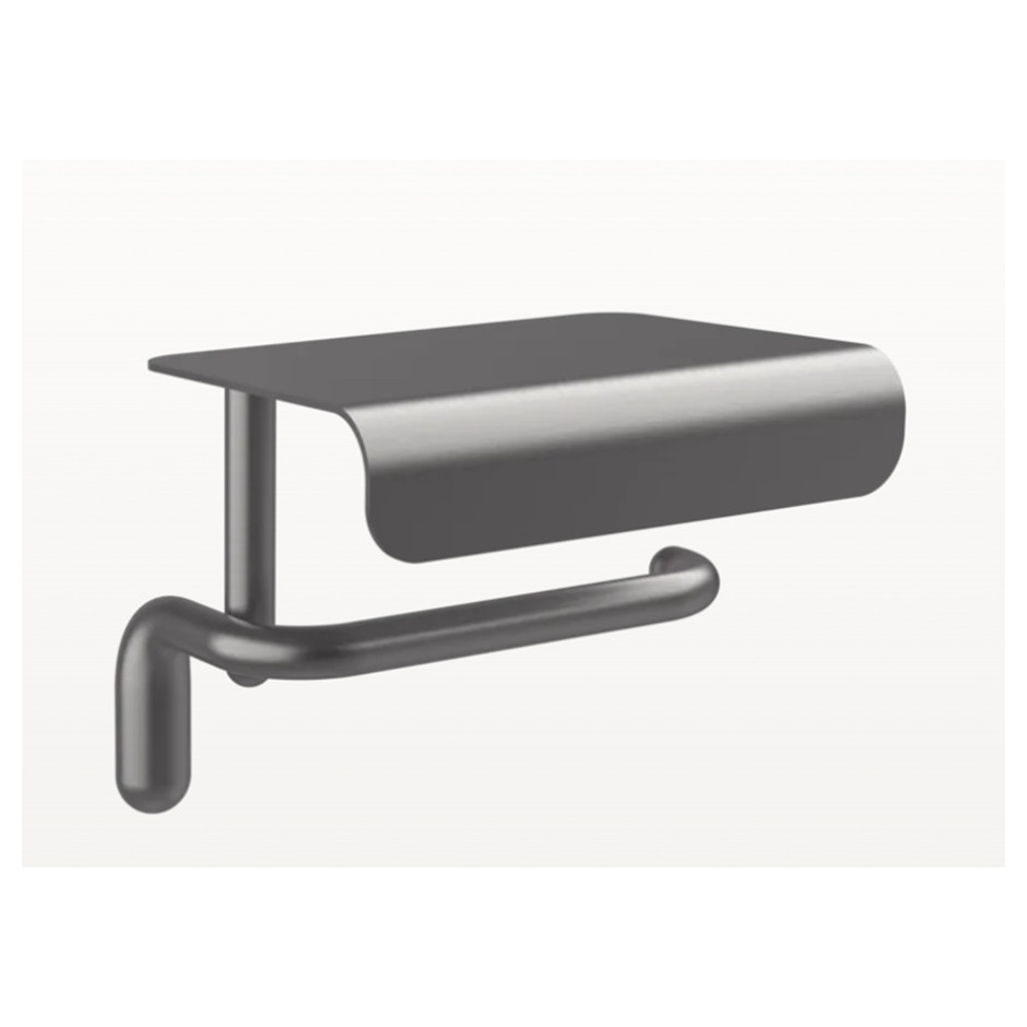 Gessi Goccia Accessories Uchwyt ścienny na papier w rolce z pokrywą Black Metal Br. GHRC