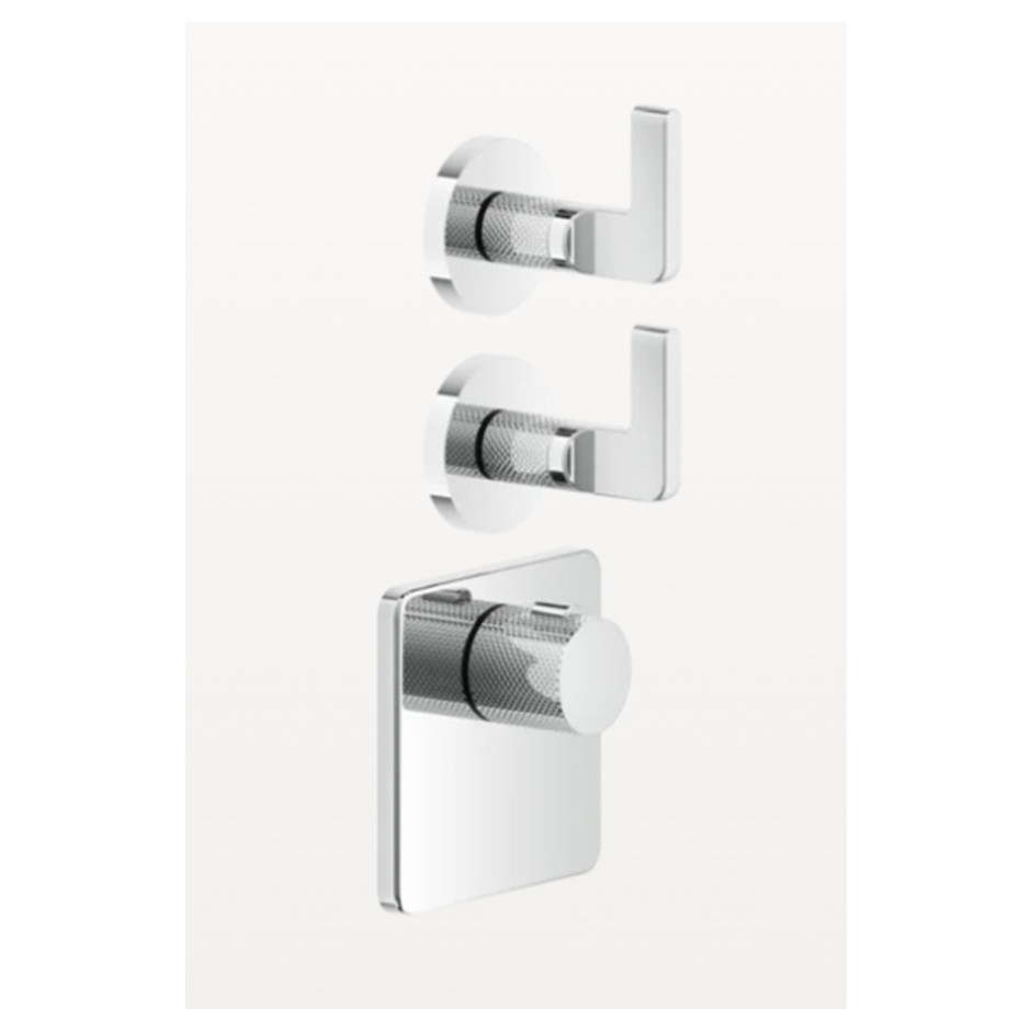 Gessi Inciso Shower bateria podtynkowa termostatyczna o dużym przepływie montaż pion/poziom 2-drożna Chrome