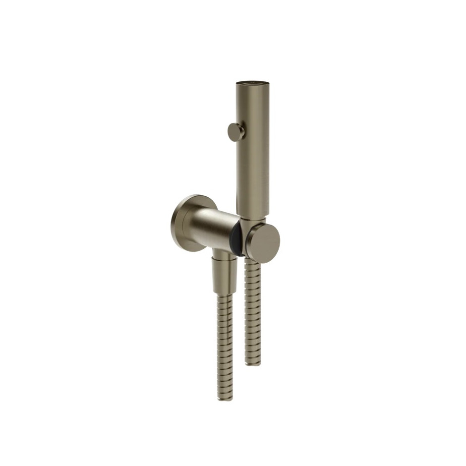 Gessi Natrysk ścienny z przyciskiem wyłączającym i przyłączem 1/2" Finox Brushed Nickel
