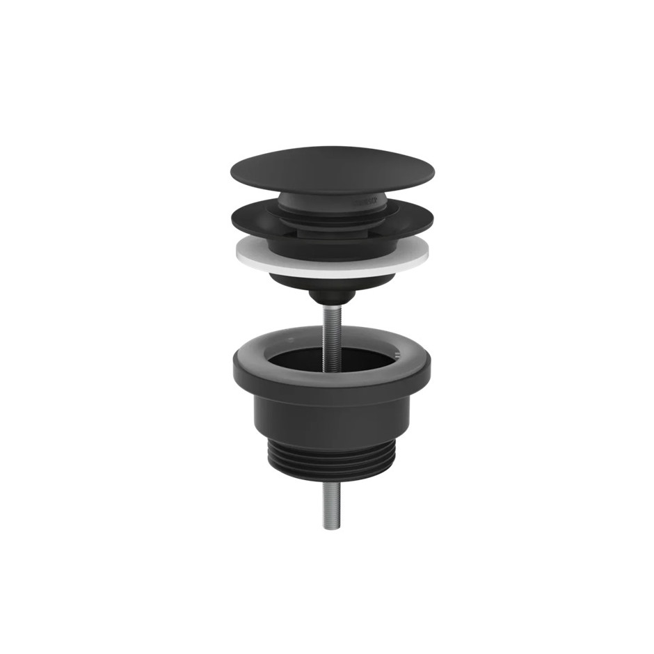 Gessi 2 w 1 odpływ umywalkowy „Stop&Go” odkręcany i wymienny mechanizm zawsze otwarty Matte Black