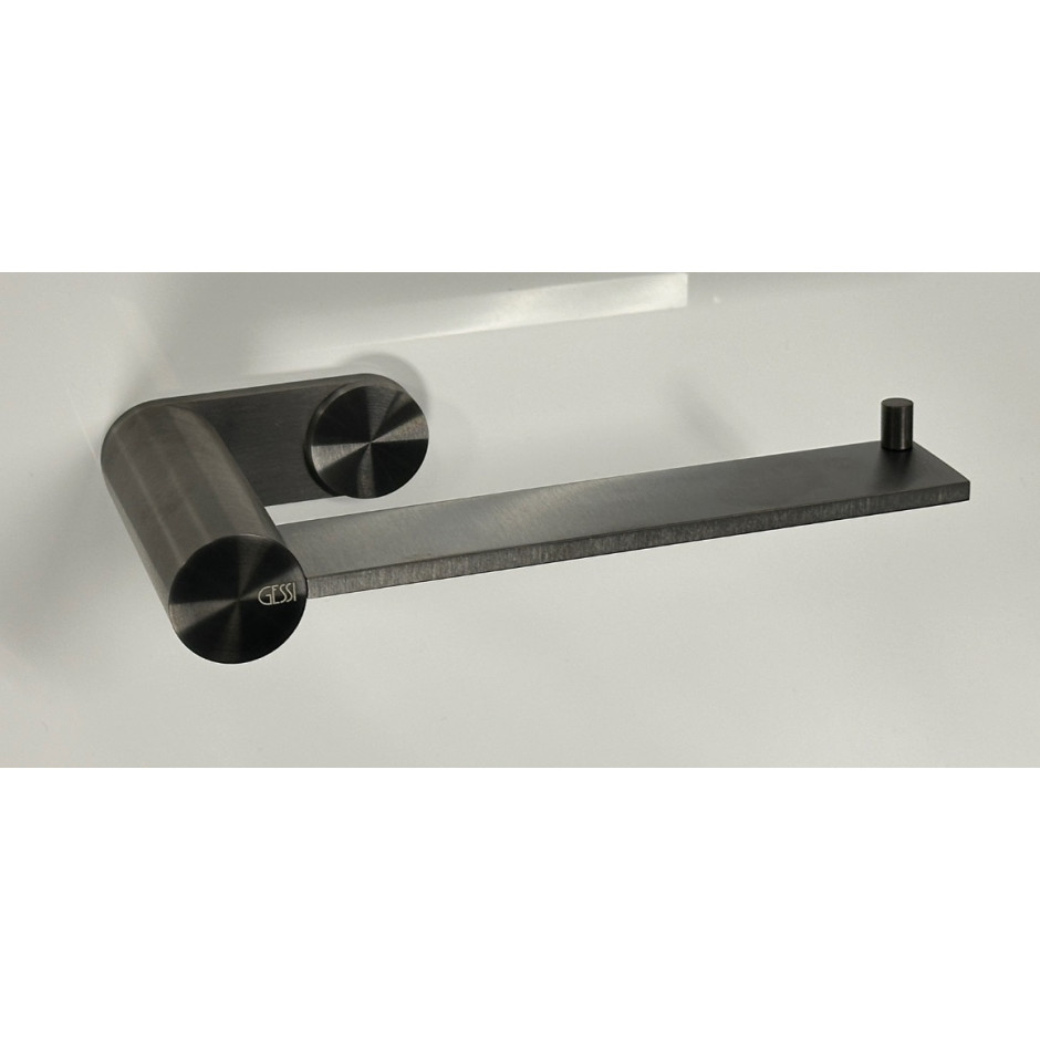 Gessi 316 Accessories Uchwyt ścienny na rolkę papieru Montaż pionowy/poziomy Black Metal Br. PVD