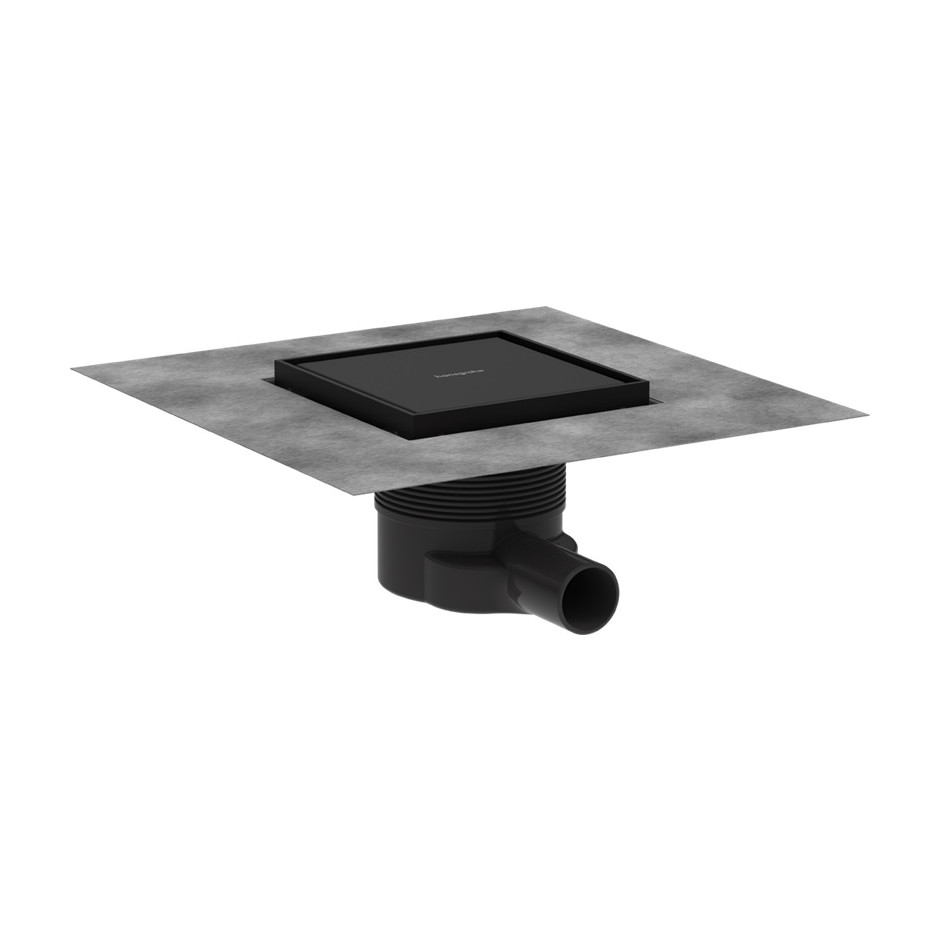 Hansgrohe RainDrain Brilliance Kompletny zestaw 150/150 odpływu punktowego z możliwością wyłożenia płytkami Czarny Matowy