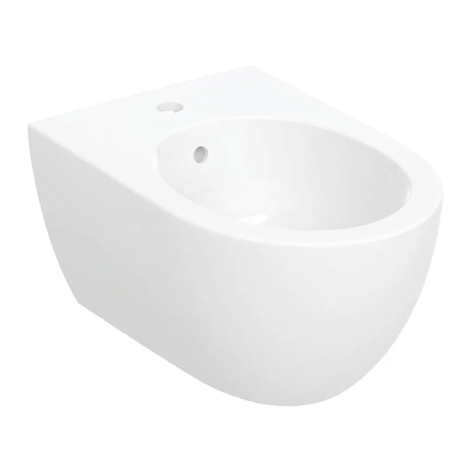 Geberit Acanto Bidet wiszący, B35.5cm, H27.5cm, T53cm, z przelewem, z otworem na baterię