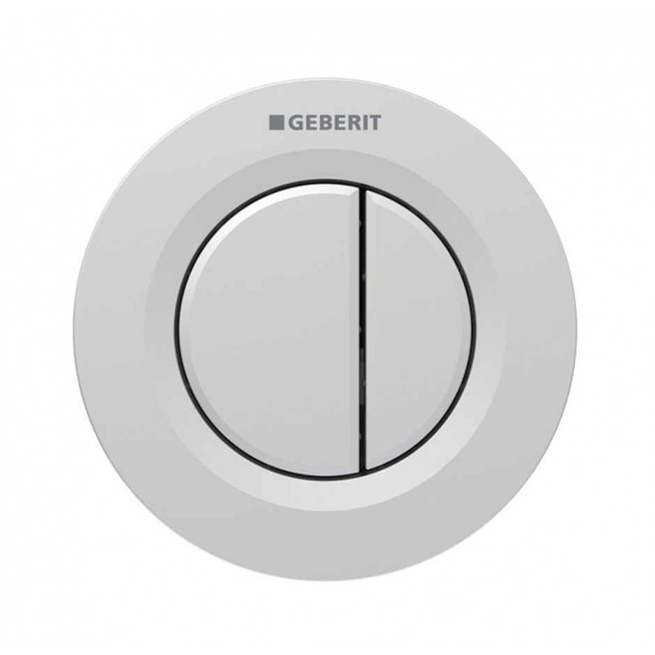 Pneumatyczny przycisk uruchamiający WC Geberit Typ 01, ręczny, podtynkowy, dwudzielny, chrom-mat, easy-to-clean