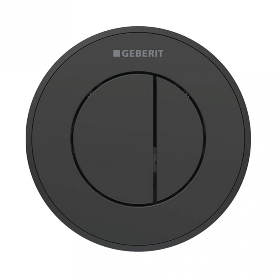 Pneumatyczny przycisk uruchamiający WC Geberit Typ 10, ręczny, podtynkowy, Sigma 8cm dwudzielny, czarny