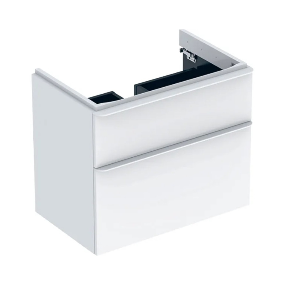Geberit Smyle Square Szafka pod umywalkę, B58.4cm, H61.7cm, T47cm, z dwoma szufladami, biały