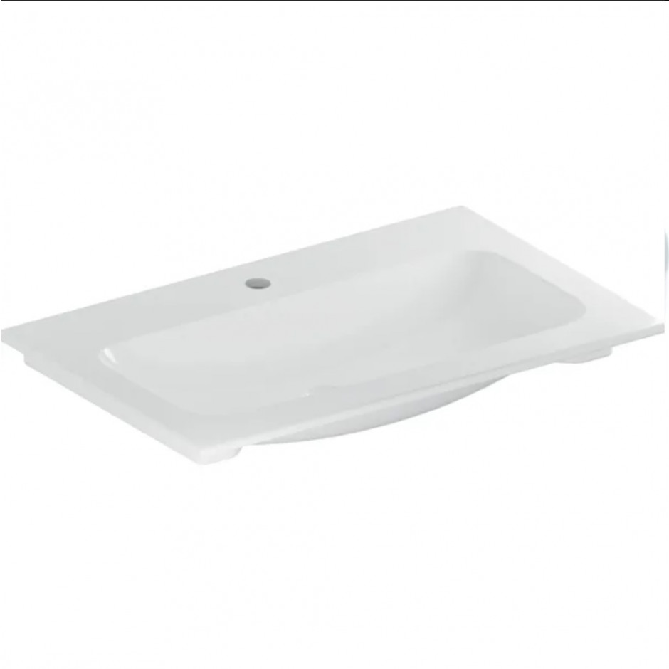 Geberit iCon Umywalka meblowa, B60cm, H13cm, T48cm, cienki rant, bez przelewu, z otworem na baterię, KeraTect