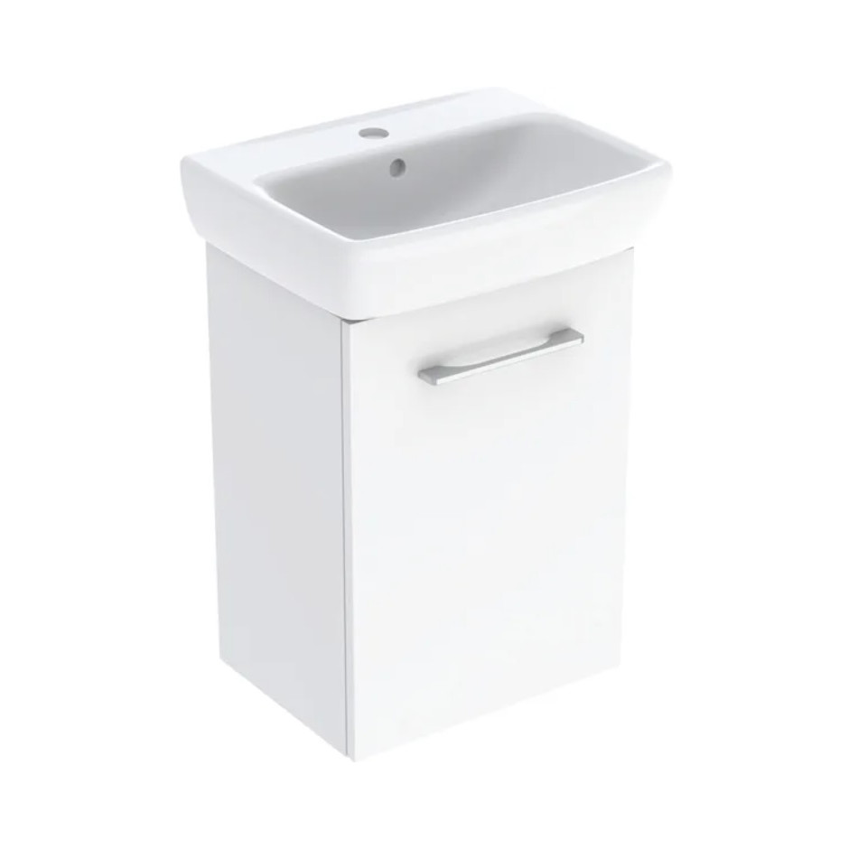 Geberit Selnova Square Zestaw szafki pod umywalkę , B45cm, H64.9cm, T35cm, z jednymi drzwiami, biały, z umywalką kompakt