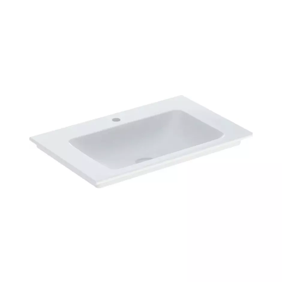 Geberit ONE Umywalka meblowa, odpływ pionowy, B60cm, T48cm, z otworem na baterię, bez przelewu, KeraTect