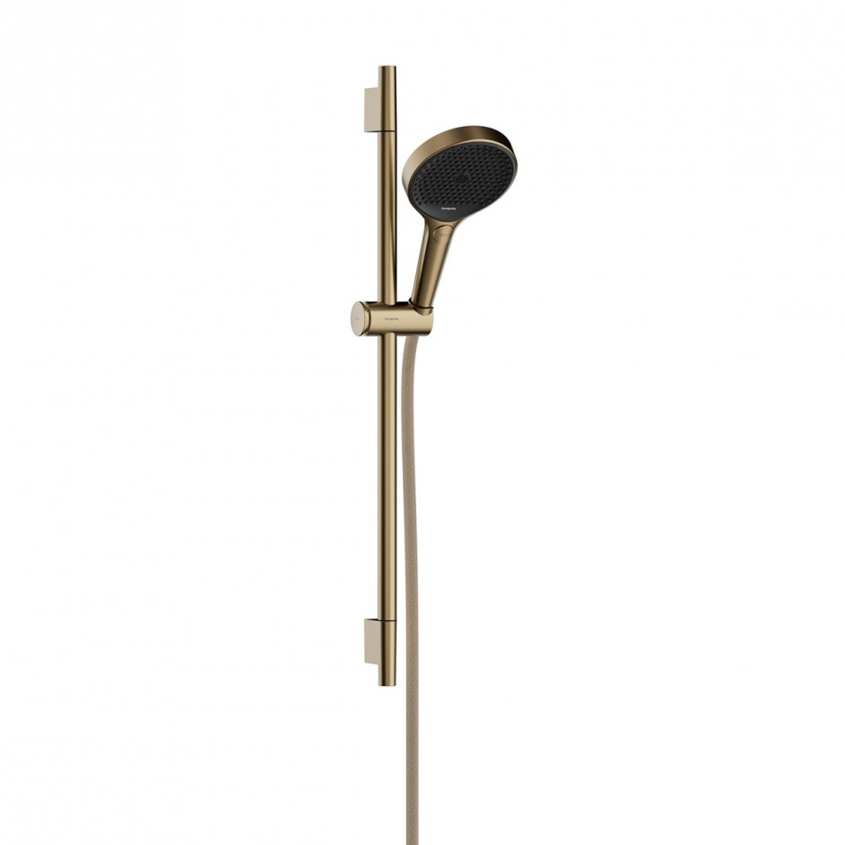 Hansgrohe Rainfinity Zestaw prysznicowy 130 3jet z drążkiem Spuro 65 cm PushSlider i wężem Designflex 160 cm Brąz Szczotkowany