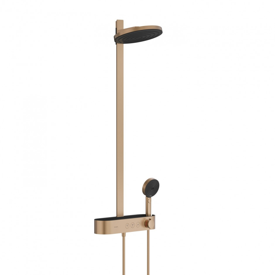 Hansgrohe Pulsify S Komplet prysznicowy 260 1jet EcoSmart z ShowerTablet Select 400 Brąz Szczotkowany