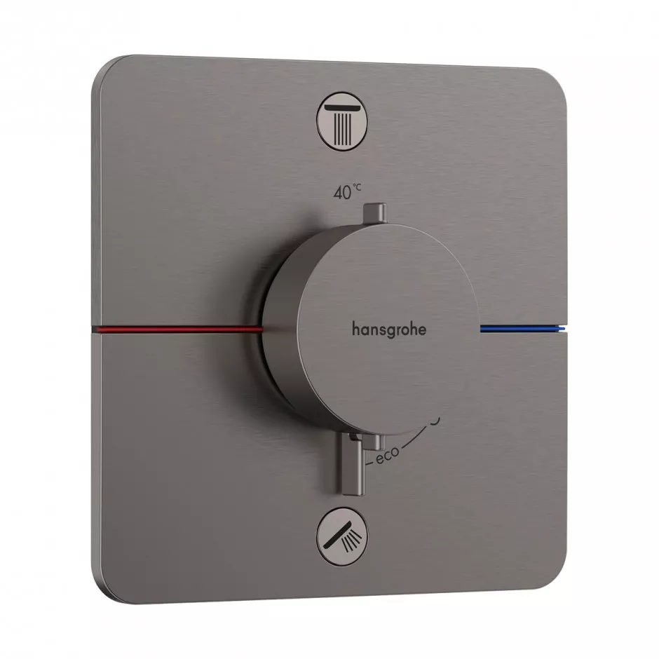 Hansgrohe ShowerSelect Comfort Q Bateria termostat podtynkowa do 2 odbiorników Czarny Chrom Szczotkowany