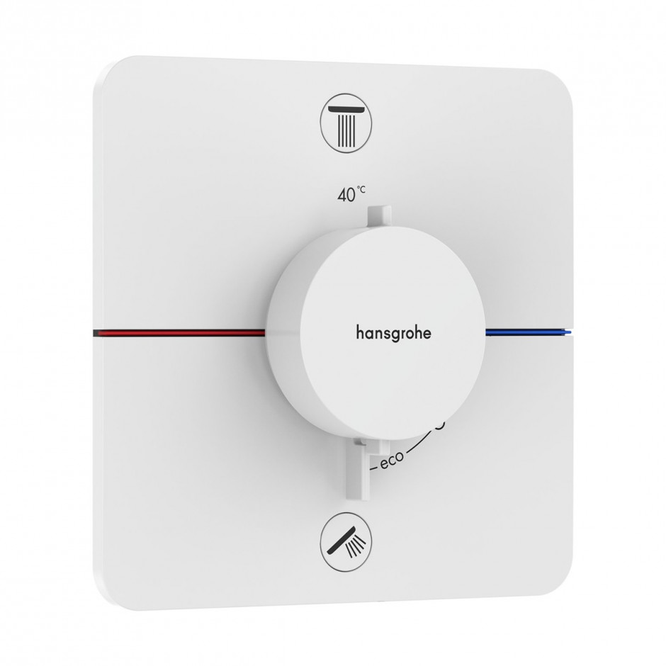 Hansgrohe ShowerSelect Comfort Q Bateria termostat podtynkowa do 2 odbiorników Biały Matowy