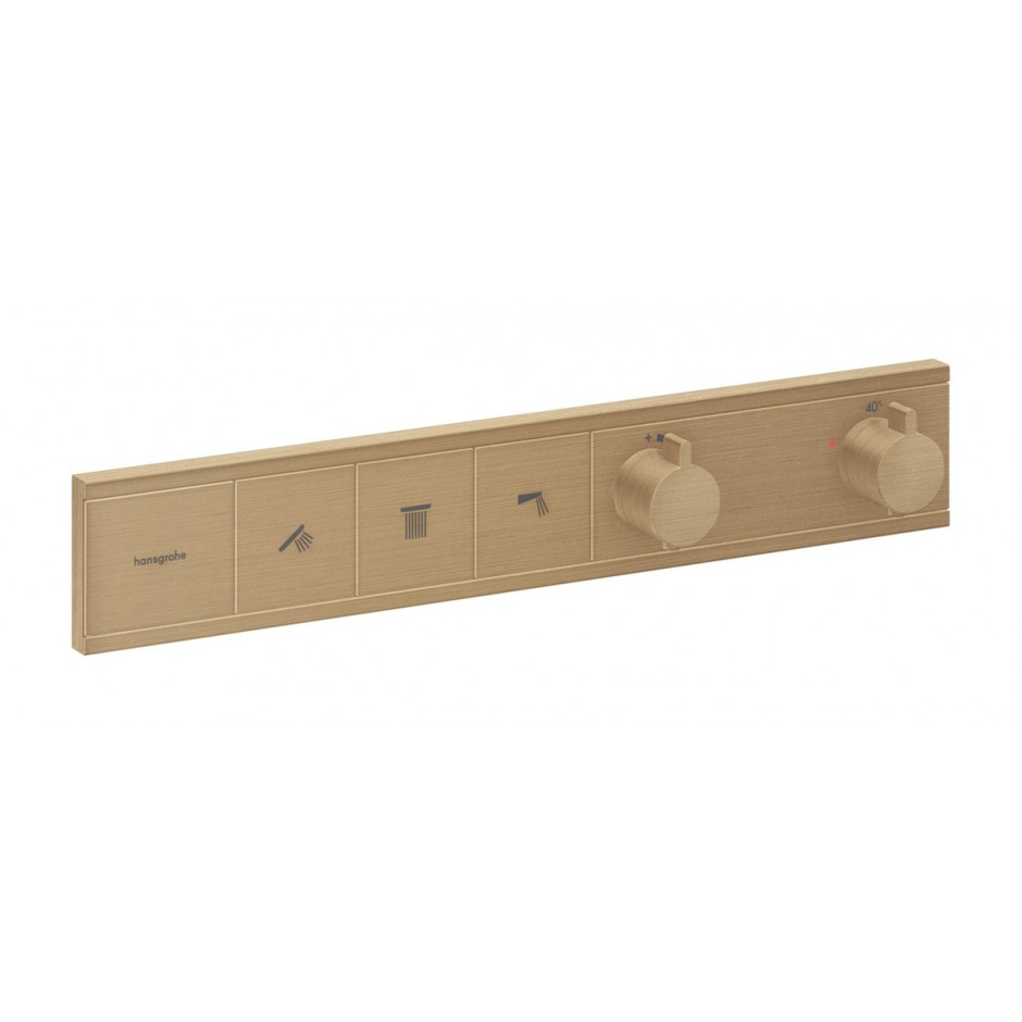 Hansgrohe RainSelect Bateria termostat do 3 odbiorników podtynkowa el. zewn. Brąz Szczotkowany