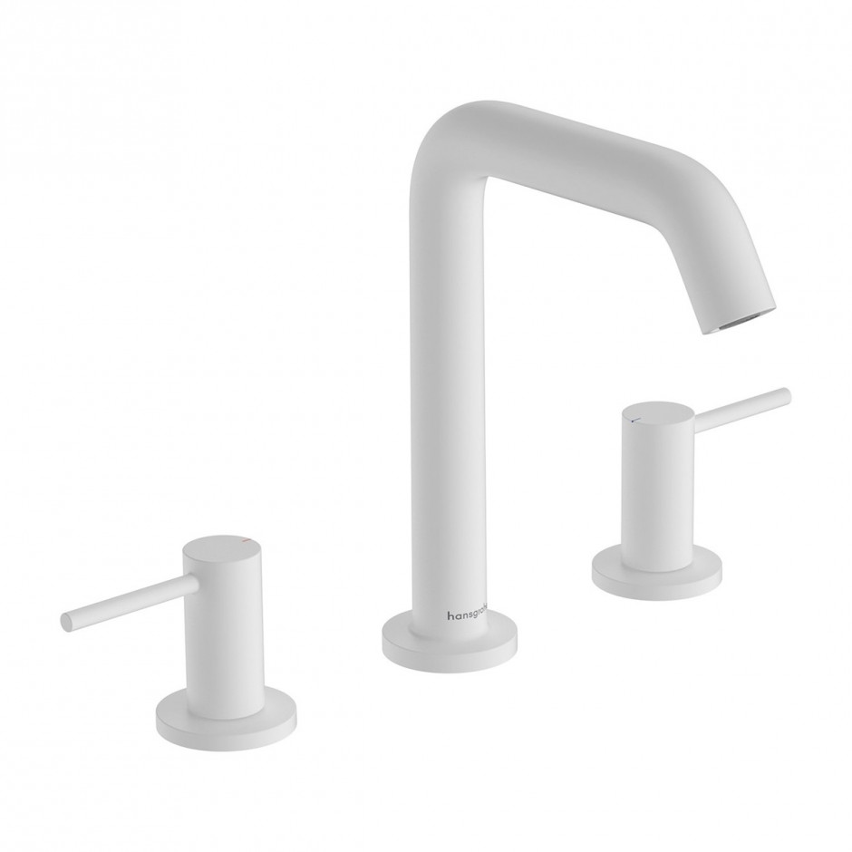 Hansgrohe Tecturis S 3-otwo. bateria umywalkowa 150 z korkiem Push-Open Biały Matowy