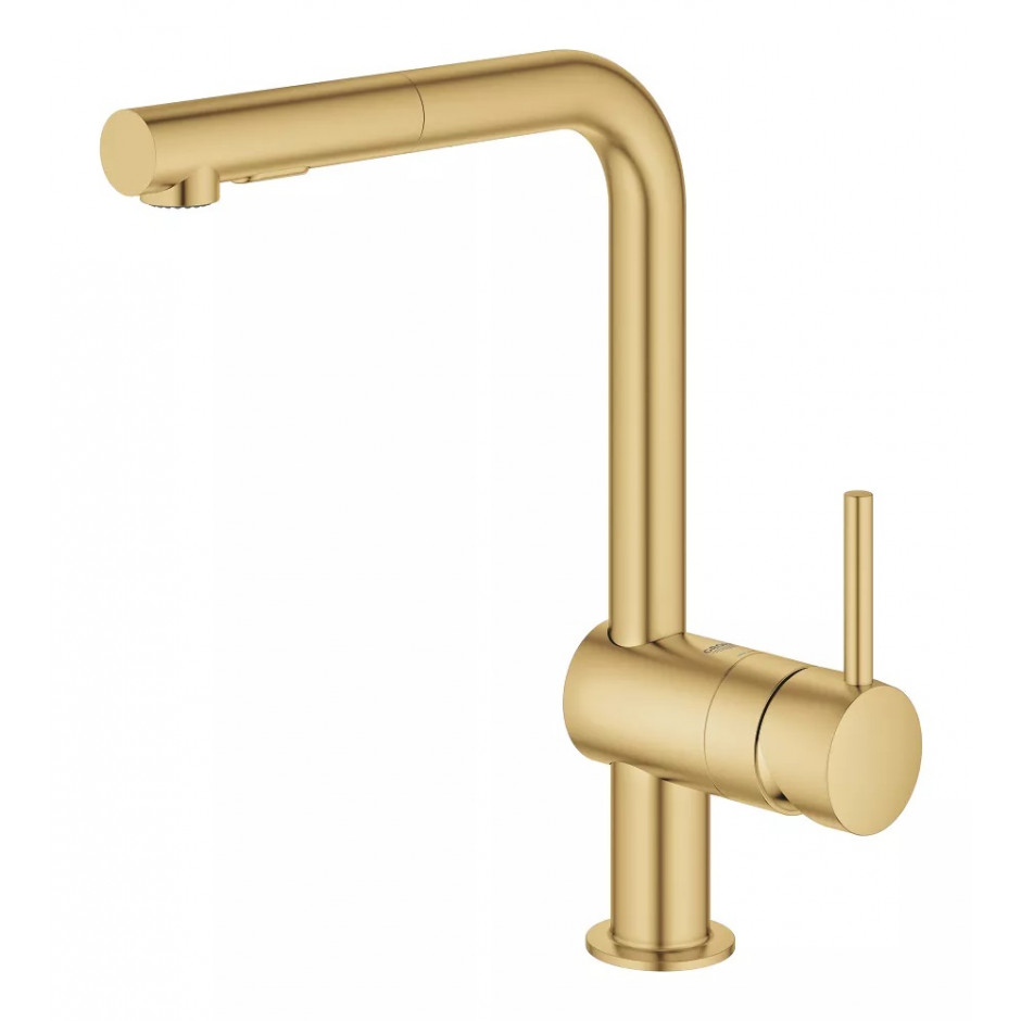 Grohe Minta bateria kuchenna, wyciągana, obrotowa kolor: brushed cool sunrise