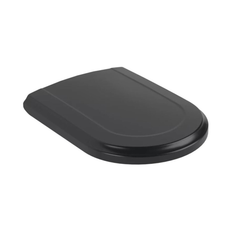 Villeroy & Boch Hommage deska WC sedesowa w/o QuickRelease Pure Black CeramicPlus