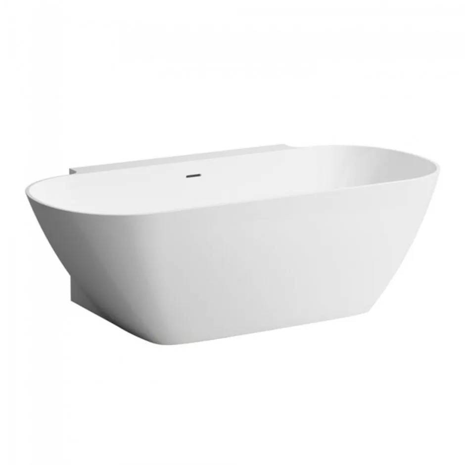 Laufen Lua Wanna przyścienna BACK-TO-WALL 1700 x 850 mm MARBOND, zintegrowany przelew, korek klik-klak chro