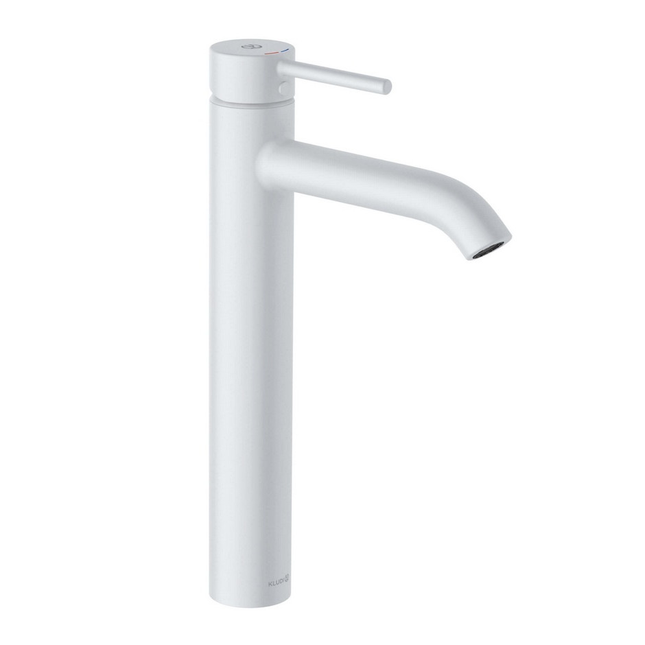 KLUDI BOZZ jednouchwytowa bateria umywalkowa, wysoka 240 mm; biały mat