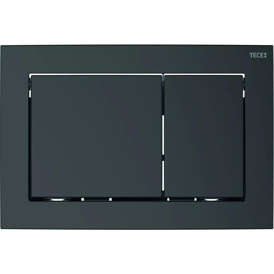 Tece Base przycisk spłukujący do WC z tworzywa, czarny matowy