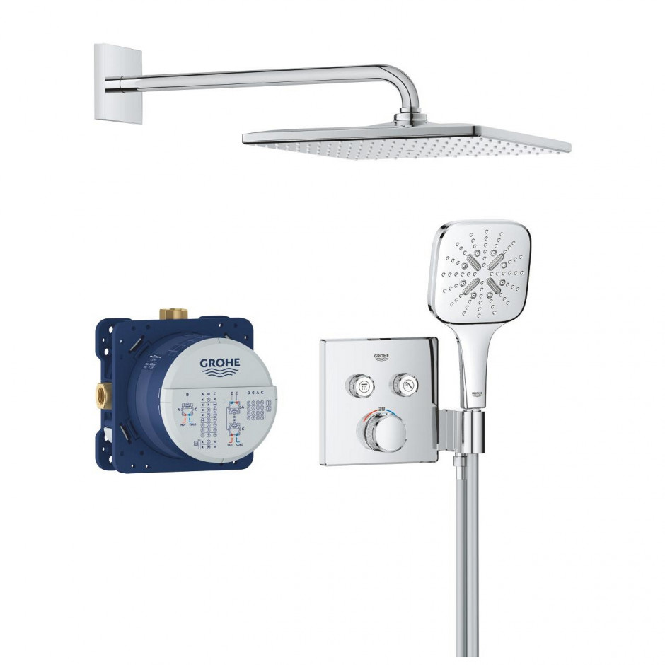 Grohe Grohtherm SmartControl zestaw podtynkowy prysznicowy 2 func deszczownica 310 chrom