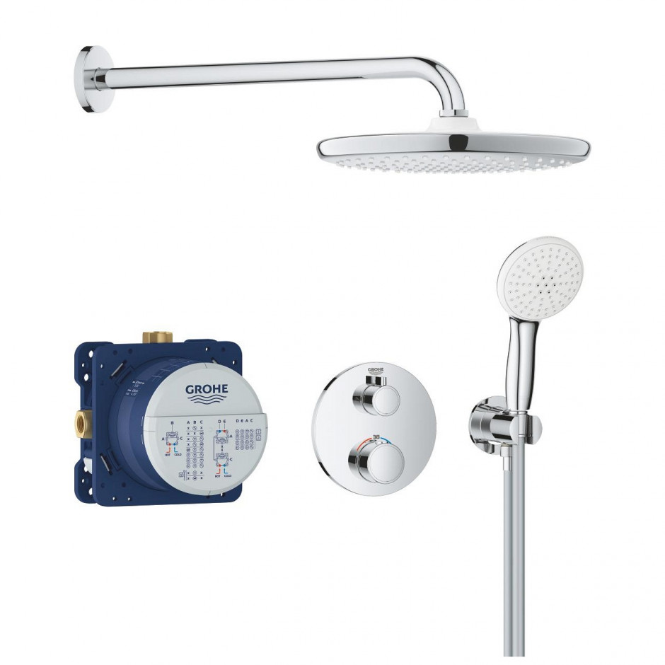 Grohe Grohtherm zestaw podtynkowy prysznicowy 2 func deszczownica 250 chrom